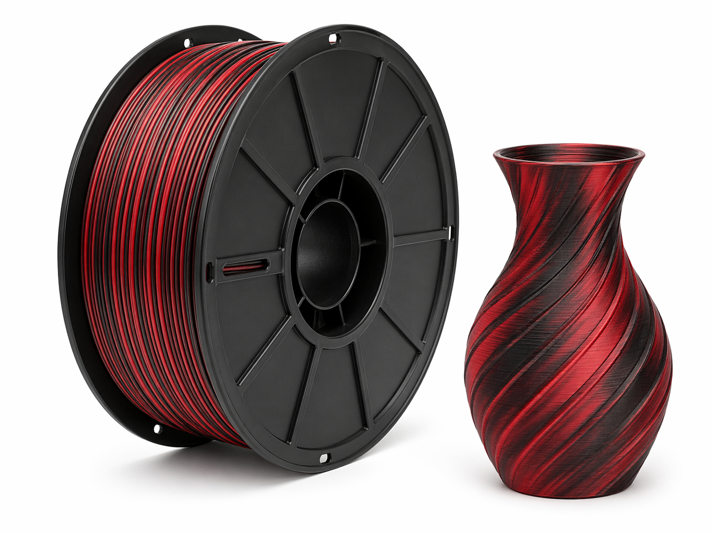 פילמנט Silk PLA - Red Black