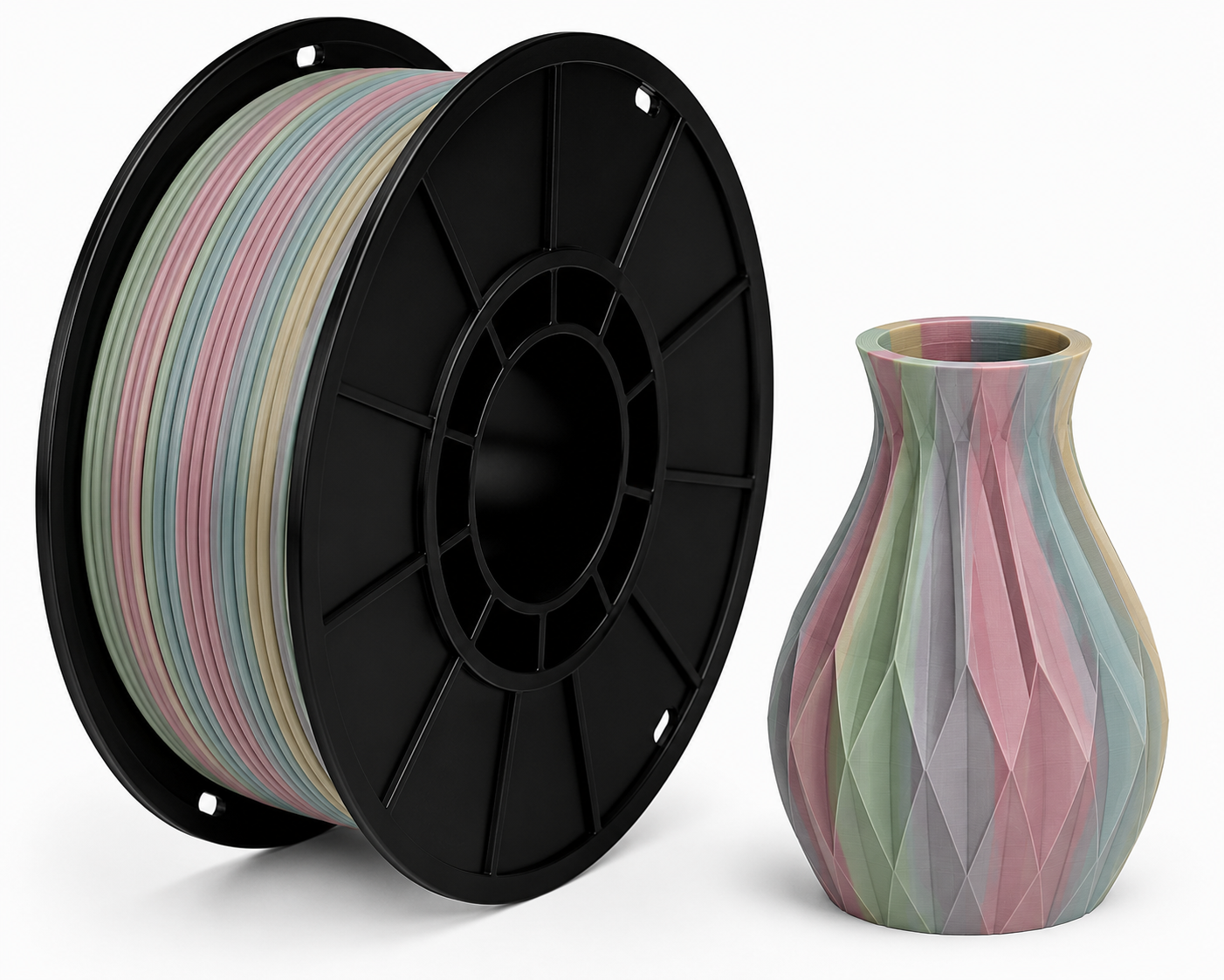 פילמנט PLA Glow Rainbow Crystal זוהר בחושך