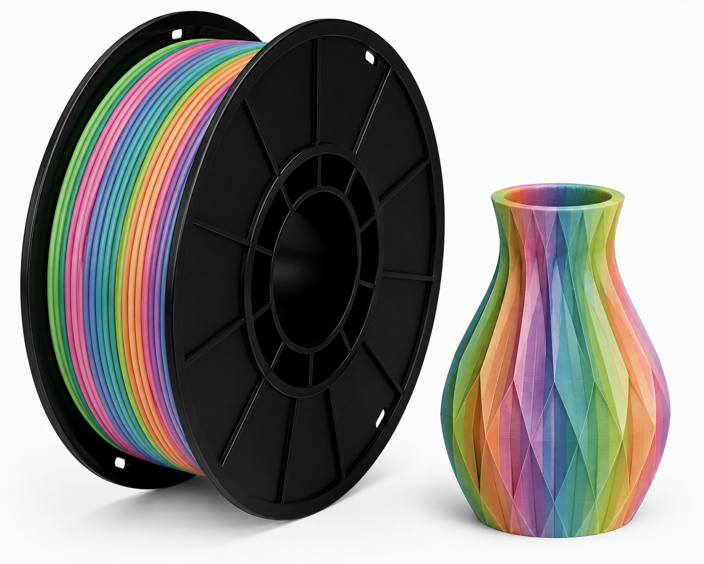 פילמנט PLA Matte Apple Rainbow