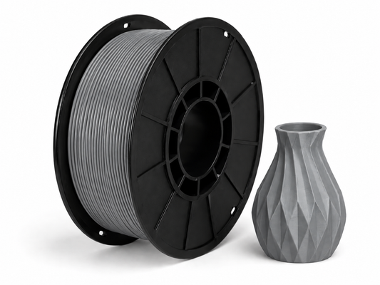פילמנט PETG - Grey — סליל ודוגמת הדפסה
