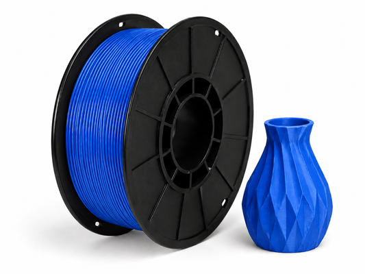 פילמנט PETG - Blue — סליל ודוגמת הדפסה