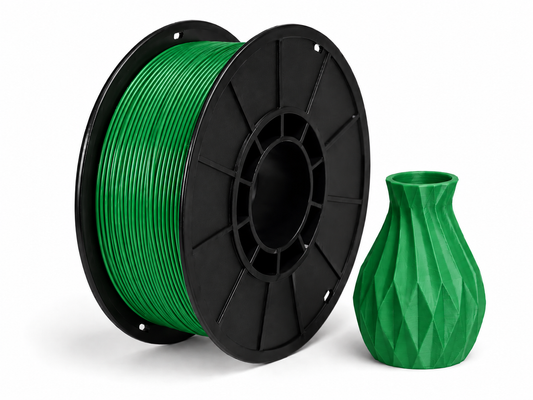 פילמנט PETG - Green — סליל ודוגמת הדפסה