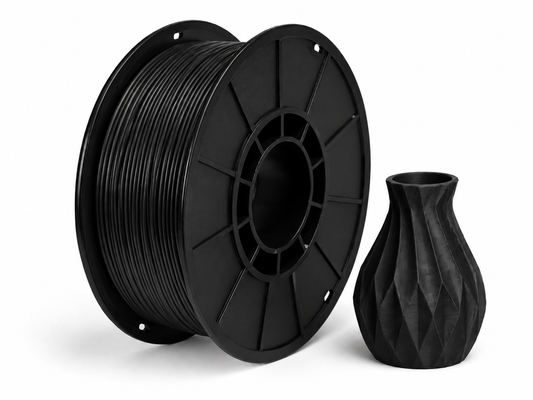 פילמנט TPU 95A - Black — סליל ודוגמת הדפסה