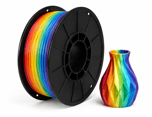 פילמנט PLA Glow Rainbow #2 זוהר בחושך